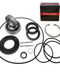 Honda Rancher Rear Axle Wheel Bearing Seal Kit for 420 500 520 ATVs with seals, bearings, and clips on white background.