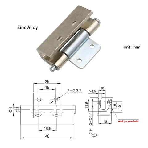 Adjustable Concealed Kitchen Cabinet Hinge Zinc Alloy Precision Cast With Soft Close Damping, shown with dimensions for installation.