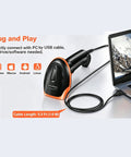 2D USB Wired Barcode Scanner With Plug And Play Setup For 1D And 2D Codes, Fast CCD Image Reading, Great For POS Retail