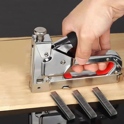 Hella Tough F25 Pneumatic Nailer Staples With 1000 Count U Shaped Brad Nails High Carbon Steel Construction for fastening wood.