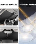 Foldable Front Window Sun Shade For 2018 2026 Ford Expedition SUV 4 Layer 240T UV Blocker Sun Visor Cover Reflective Heat Shield