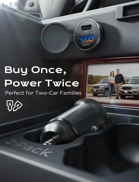 Dual USB C Car Charger 69W Fast Charging Cigarette Lighter Adapter For 12V Cars Keeps Dash Clean With Minimal Cables Type C Outlet