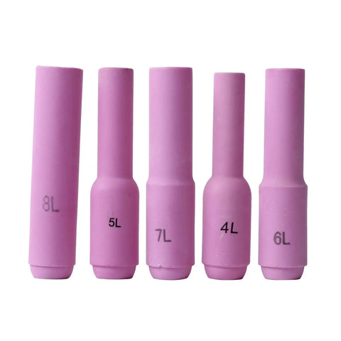 Set of pink ceramic cups from 67 Pcs TIG Welding Torch Accessories Kit With Gas Lens Collet Bodies Alumina Nozzle Ceramic Cups