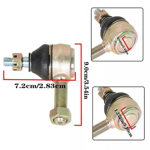Heavy Duty Tie Rod Ends Drag Link For Club Car DS Golf Cart 84 08 Direct Fit Steering Gear Box Replacement Durable Alloy Steel Easy To Install Long Lasting Performance with 7.2cm and 9.0cm dimensions