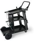 Heavy Duty 3 Tier Welding Cart With 360 Degree Swivel Wheels, Tank Storage And Safety Chains, Rolling Cart For MIG TIG ARC Plasma Cutter Welder, 400 Lb Capacity