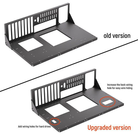 Comparison of old and upgraded Test Bench Open Frame PC Case For DIY Builds ATX Micro ATX ITX Compatible with wiring enhancements