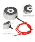 DC 12V 5Kg Holding Electromagnet Lifting Magnet Solenoid With Sucking Disc For Fast Magnetic Lifts 25x11mm Body 250mm Lead M4 Mounting Thread