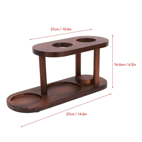 Snag This Fresh Solid Wood Pour Over Coffee Station To Level Up Your Daily Brew Game Featuring An Elevated Brewing Platform And Rock Solid Display Rack For Prime Home Office Vibes, solid wood coffee station, 27x37 cm size.