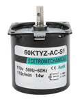 Heavy Duty 14 Watt Ac Synchronous Motor With High Torsion Metal Gears And Pure Copper Coil For Smooth Central Shaft Bracket Automated Industry Use at 110rpms