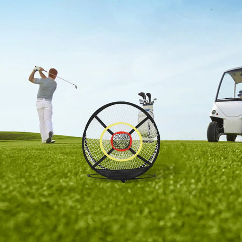 Golf Chipping Net With Ball Return System For Backyard And Tennis Court Practice High Resilience Golf Target on grass