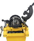 Heavy Duty Electric Pipe Threading Machine Half To Two Inch NPT Threader 220V Power shown from the front with detailed controls.