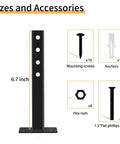 Sizes and accessories of Dope Wall Mounted Skateboard Rack Set For Longboards And Boards Double Space Saving Floating Shelves Brackets.