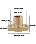 Six Pack T8 Lead Screw Trapezoidal Nuts 2mm Pitch 8mm Lead For Ender 3 CR10 CR10S 3D Printer Brass Copper Nut With High Wear Resistance and size measurements