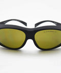 Heavy Duty Ipl Laser Safety Glasses Offering Kickass Eye Protection For Hair Removal Cosmetology Clinics And Photon Beauty Equipment While Keeping Your Peepers Shielded Daily, black frame with yellow lenses.