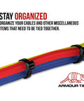 11 Inch Black Heavy Duty UV Resistant Nylon Cable Ties 50Lb Tensile Strength securing colorful cables