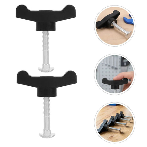 Upgrade Your Lawn Mower With These 4 Piece Handle Bolt Replacement Kit Featuring Durable Abs And Steel Wing Knob Screws For A Reliable Grip, Quick Release Design, And Smooth Adjustments Perfect For DIY Yard Work And Tough Maintenance Jobs. 4 black ABS wing knob bolts