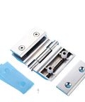 Top Tier Zero Angle 180 Degree Double Acting Glass Door Hinge For Bathroom And Shower Room With Slick Full Swing and Heavy Duty Build.