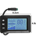 Weatherproof 5 Pin LCD Display for Electric Bikes, black waterproof bike dashboard with speed and battery indicators