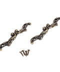 Antique Brass Arch Style Decorative Pull Handles Set Of 10 For Mini Jewelry Boxes Drawers Cabinets And Chests 2.95 X 0.59 Inches 54mm