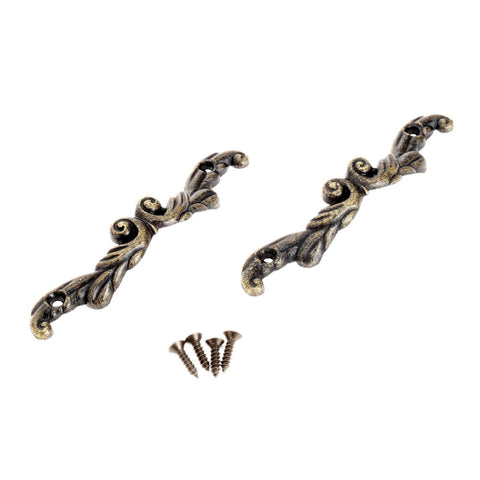 Antique Brass Arch Style Decorative Pull Handles Set Of 10 For Mini Jewelry Boxes Drawers Cabinets And Chests 2.95 X 0.59 Inches 54mm