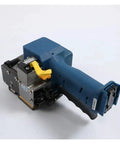 Portable Handheld Strapping Machine With Auto Tension Seal And Instant Cutter, side view showcasing precision tool design.