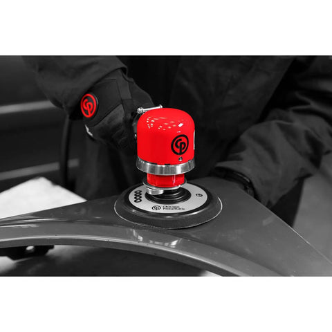 Using 6 Inch Air Random Orbital Sander PSA Heavy Duty Dual Mode Rotary And Random Sanding 10000 RPM With Insulated Grip Lock Off Throttle