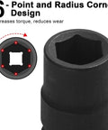 Three Quarter Inch Drive One And One Eighth Inch Standard Impact Socket Made From Chrome Molybdenum Alloy Steel Heat Treated Six Point Design SAE for heavy-duty use