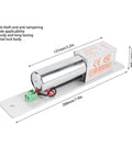 Heavy Duty 12 Volt Electric Drop Bolt Lock With Magnetic Deadbolt For Zero Fuss Commercial Door Access Control Setup, 200x41x131mm.