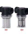 Inline Water Pump Strainer Filter For Garden Pond And RV 1 Inch 40 And 80 Mesh Stainless Steel Screen with Transparent Bowl