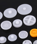 Totally Awesome 64 Kinds Plastic Gears Pulley Belt Kits For Robot Motor Toys Perfect For Engineering And Model Making Projects Great Stuff For DIY Builds, white plastic gears and pulleys
