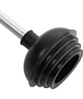 Close-up of Dual Pack All Angle Toilet Plungers With Heavy Duty Aluminum Handles, Patented Four Step Suction Cups