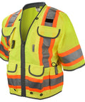 Boss Level Pro Grade Multi Color High Visibility Industrial Safety Mesh Vest For Hard Working Crews And Contractors Needing Solid All Day Shift Work Gear, lightweight mesh design, short sleeves.