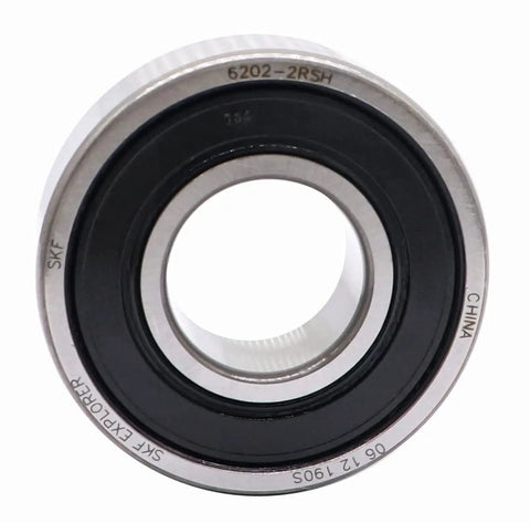 2 Pack 6202-2RSH Double Rubber Seal Deep Groove Ball Bearings 15x35x11mm Pre-Greased With Premium GJN Grease Low Noise