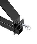 Close-up of attachment point on 50 Inch Landscape Rake For Category Zero Tractors With Three Point Hitch And Five Position Angle Adjustment