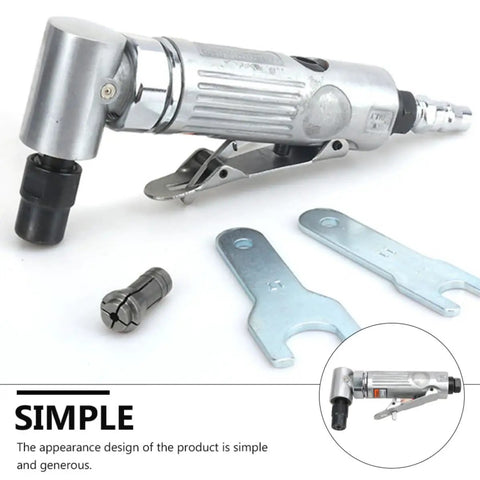 Professional Grade Rock Solid 90 Degree Pneumatic Die Grinder Kit High Speed Air Powered Angle Tool Compact Design Low Vibration.