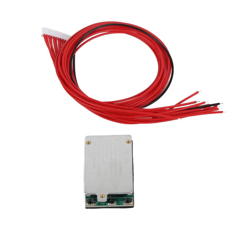 Beefy 13S 48V Lithium Battery Management Board With Smart Cell Balancing And No Sweat Short Circuit Breaker For E Bikes Scooters And Heavy Duty Power Tools Equipment with connecting wires.