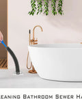 Heavy Duty All In One Drain Brush And Sink Snake Kit With Flexible Auger removing hair from bathroom drain