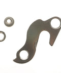 Beefy Derailleur Hanger Replacement For Mountain Bikes Bolts Included Silver Aluminum Alloy Built For Rugged MTB Frames Remedy Navigator Liquid Gary Fisher 230026 with bolts.