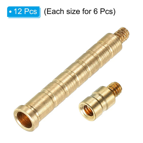 Pro Grade Brass Arrow Inserts 6 Pack 25 Grain And 100 Grain For 0.244 Inch Shafts Weight Bolts For Field Points Precise Alignment