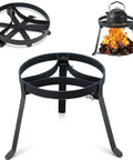 Heavy Duty Folding Campfire Tripod For Cooking Portable Steel Fire Pit Stand For Open Fire Cooking And Dutch Oven Use