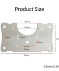 Product size diagram for Rotating Concealed Cabinet Hinge Set Stainless Steel Doors And Furniture Hardware 4 Pack