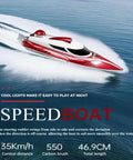 Beast Speed Remote Control Boat With Self Righting And LED Lights For Lakes And Rivers racing on water surface