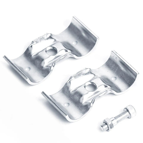 Hardy No Drama 8 Pack 1 Inch EMT Conduit Connectors Double Port Parallel Pipe Clamps Electro Galvanized Steel Bright Blue Finish Built Tough Dead On Maintain Steady Five Eighth Clearance