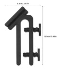 Side view of Fish Tank Water Hose Clip Holder For Aquarium Hose Clamp Made Of ABS Plastic Sturdy And Wear Resistant.