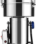 Powerful 2000g Stainless Steel Electric Grain Grinder Mill High Speed Powder Pulverizer, front view with control panel