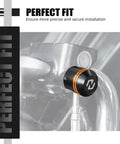 Orange Brake And Clutch Cable Ferrule Covers And Cable Gland For Harley Touring Models CVO Limited FLHTKSE 2015-2020 And Electra Glide Ultra Classic FLHTCU 2014-2019 For A Ride-Ready Boss Look, black CNC aluminum close-up
