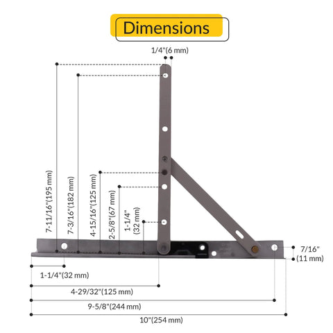 Diagram of Concealed Casement Hinge, Upper Left Lower Right Type, E-Gard Finish, showing dimensions and stainless steel construction.