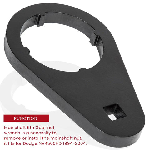 Half Inch Drive Mainshaft Fifth Gear Nut Wrench For Dodge NV4500HD 1994-2004, close-up view of wrench slot detail