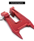 Stump Vise For Chainsaw Sharpening, 2 Pack Filing Vise Set, Adjustable Saw Chain Sharpening Clamp in red with hard-wearing forks