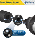 Low Profile Impact Socket Adapter Set For Tight Spaces Lets You Convert Drive Sizes From Three Eighths To Half Inch And From One Quarter To Three Eighths And From Three Quarters To One Inch And From One Half To Three Quarters Four Pack For Pros showing magnetic lock feature